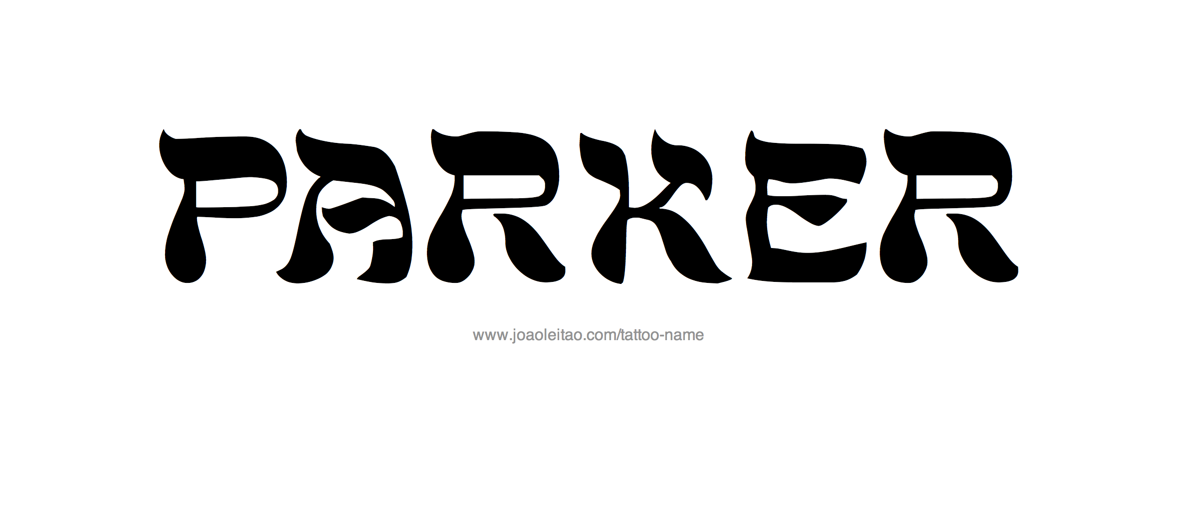 Parker Name Tattoo Designs